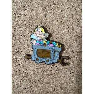 Disney Snow White Sneezy Mine Cart Gems Enamel Pin Collectible